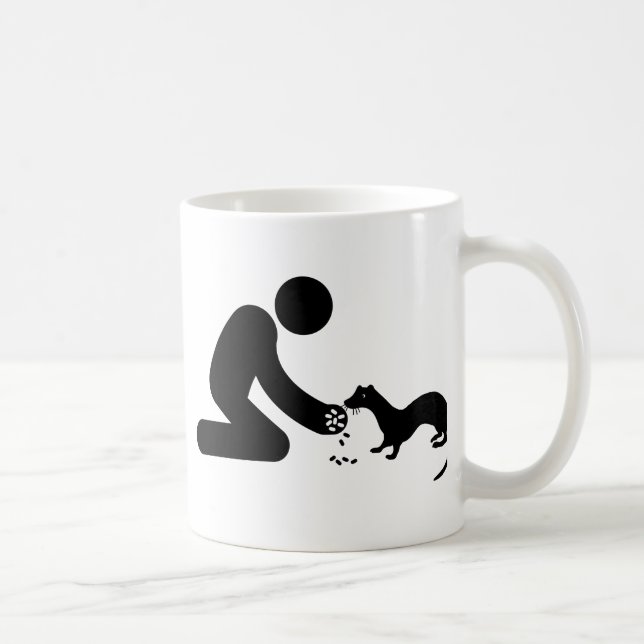 Taza De Café Amante del hurón (Derecha)