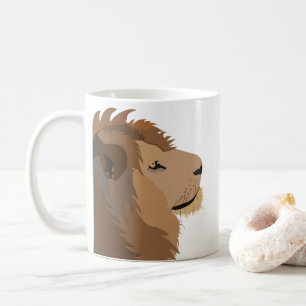 Taza De Café Amante del león animal vida silvestre gato grande