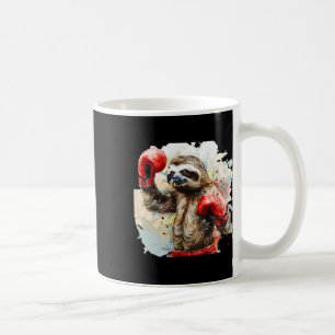 Taza De Café Amante del perezoso de boxeo Guantes de boxeo Kick