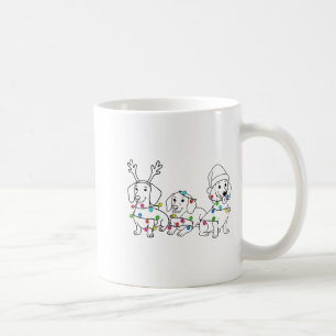 Taza De Café Amante del perro Dachshund Luz de Navidad Xmas Dox