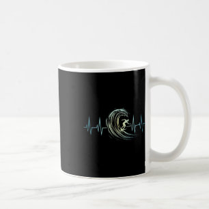 Taza De Café Amante del surf latido del corazón Tablas de surf 