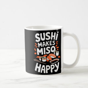Taza De Café Amante del sushi, el sushi hace feliz a Miso, comi