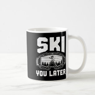 Taza De Café Amante divertido del esquí más tarde esquiando esq