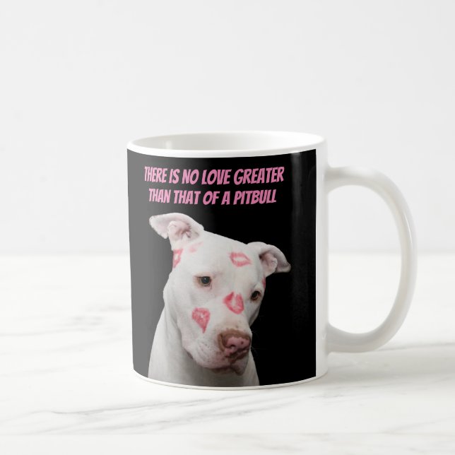 Taza De Café Amante Editable de Pitbull (Derecha)