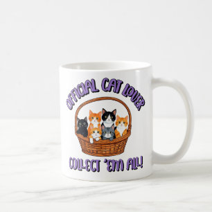 Taza De Café Amante Oficial de Gatos – Colecciónalos Todos