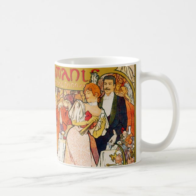 Taza De Café Amantes, Alphonse Mucha (Derecha)