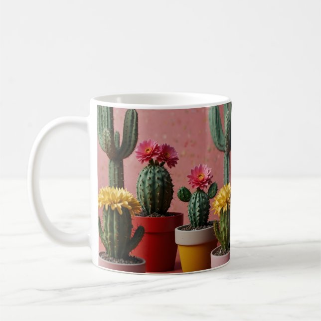 Taza De Café Amantes de cactus en flor (Izquierda)