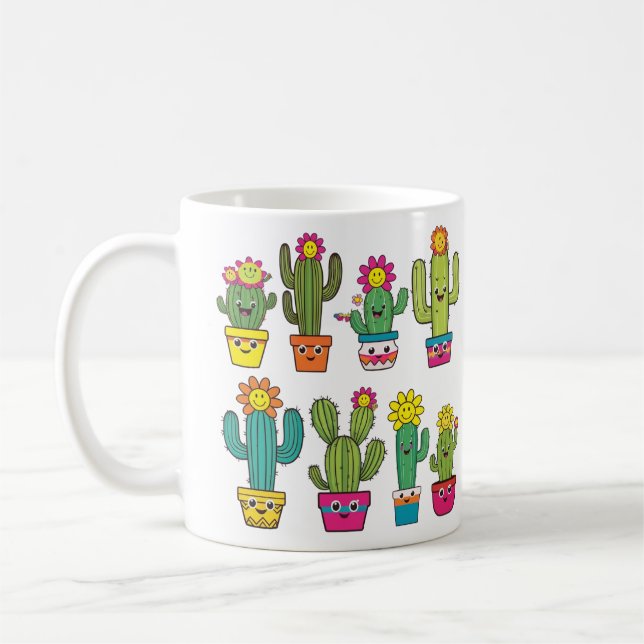 Taza De Café Amantes de cactus lindos (Izquierda)
