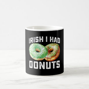 Taza De Café Amantes de Donuts Irlandeses Divertido Día de San 