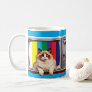 Taza De Café Amantes de gatos de televisión, vigilantes de tele