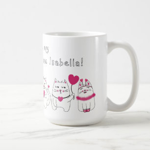 Taza De Café Amantes de gatos lindos día de San Valentín 