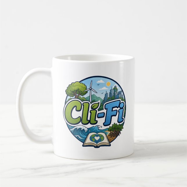 Taza De Café Amantes de la Ficción Climática (Izquierda)