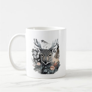 Taza De Café Amantes de la vida silvestre Bird and Deer Mug