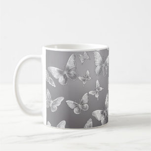 Taza De Café Amantes de la vida silvestre de las mariposas plat