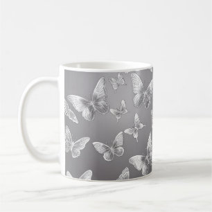 Taza De Café Amantes de la vida silvestre de las mariposas plat