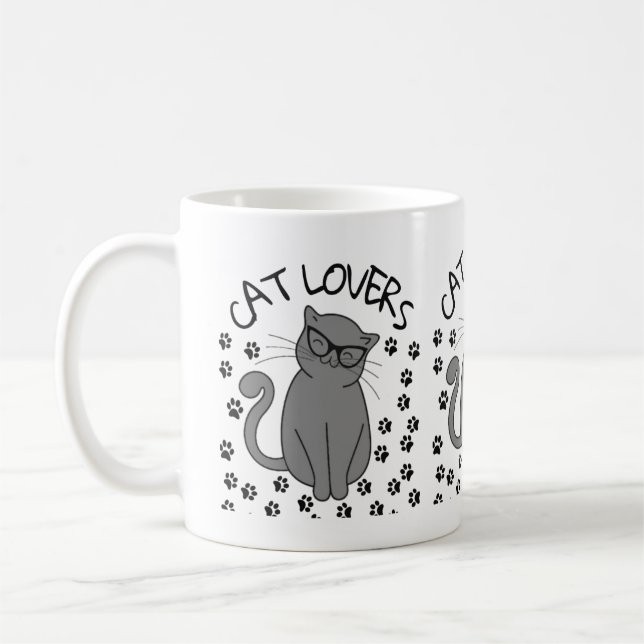 Taza De Café Amantes de los gatos (Izquierda)