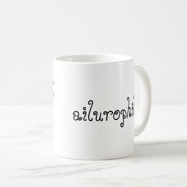 Taza De Café Amantes de los gatos ailurophiles (Anverso derecho)