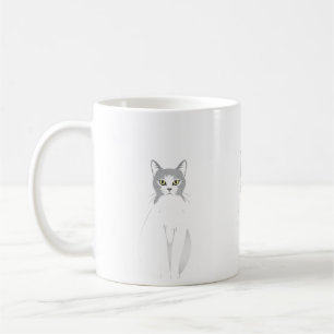 Taza De Café amantes de los gatos divertidos de la acuarela del