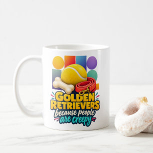 Taza De Café Amantes de los Golden Retriever porque la gente es
