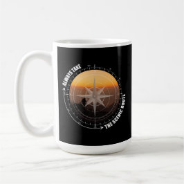 Taza De Café Amantes de Senderismo Siempre Toman la Ruta Escéni