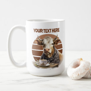 Taza De Café Amantes de vacas pequeñas añaden texto