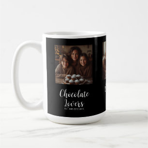 Taza De Café Amantes del Chocolate Negro Establecidos 3 Foto Sc