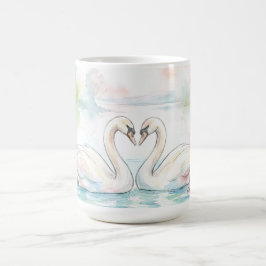 Taza De Café Amantes del cisne - Día de San Valentín