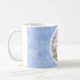 Taza De Café Amantes del libro de flores azules