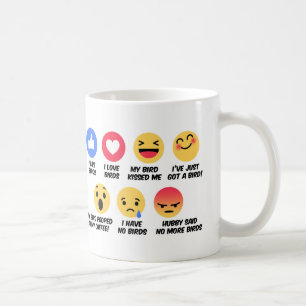 Taza De Café Amantes del pájaro de la reacción de Facebook