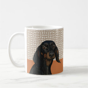 Taza De Café Amantes del perro de Dachshund negro