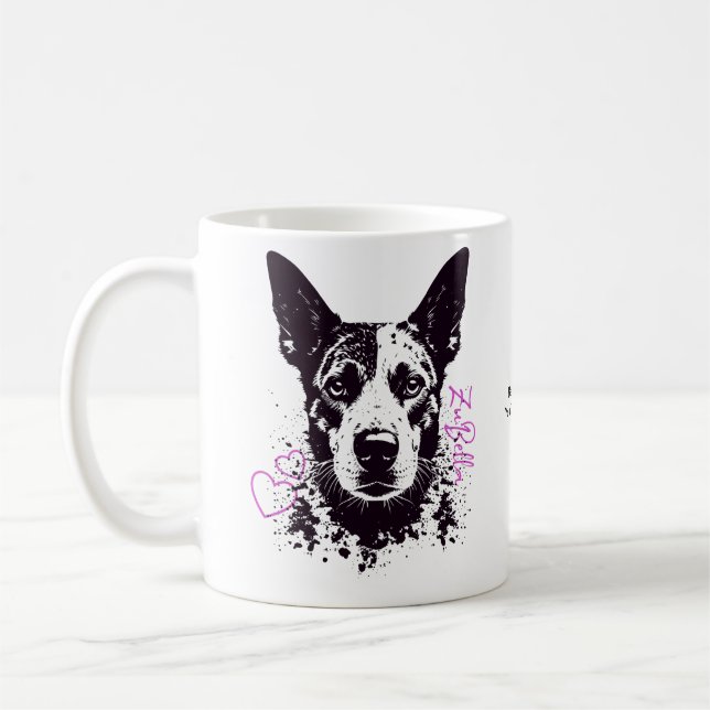 Taza De Café Amantes del perro ZuBella Blue Heeler (Izquierda)
