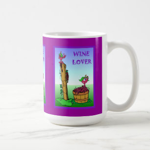 Taza De Café Amantes del vino, uvas