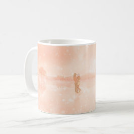 Taza De Café Amantes en un estanque congelado