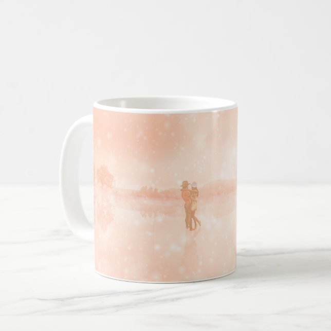 Taza De Café Amantes en un estanque congelado (Anverso izquierdo)