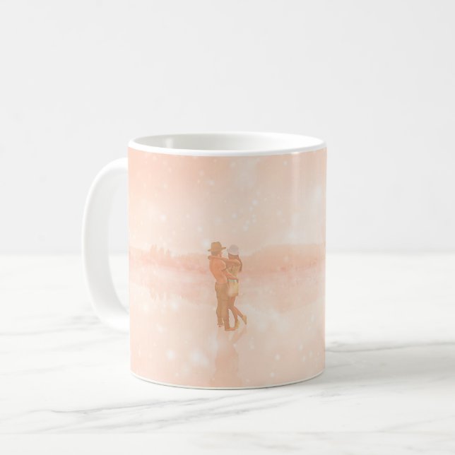 Taza De Café Amantes en un estanque congelado (Anverso izquierdo)