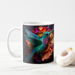 Taza De Café Amantes Hummingbirds Impresos Con Aspecto 3D