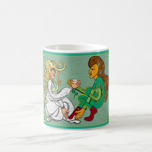 Taza De Café Amantes irlandeses Día del boda celta