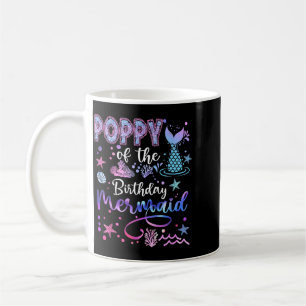 Taza De Café Amapola de la sirena del cumpleaños divertido 1er