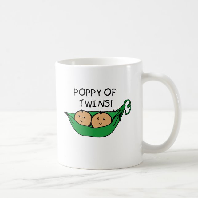 Taza De Café Amapola de la vaina de los gemelos (Derecha)