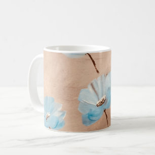 Taza De Café Amapolas azules en hierba