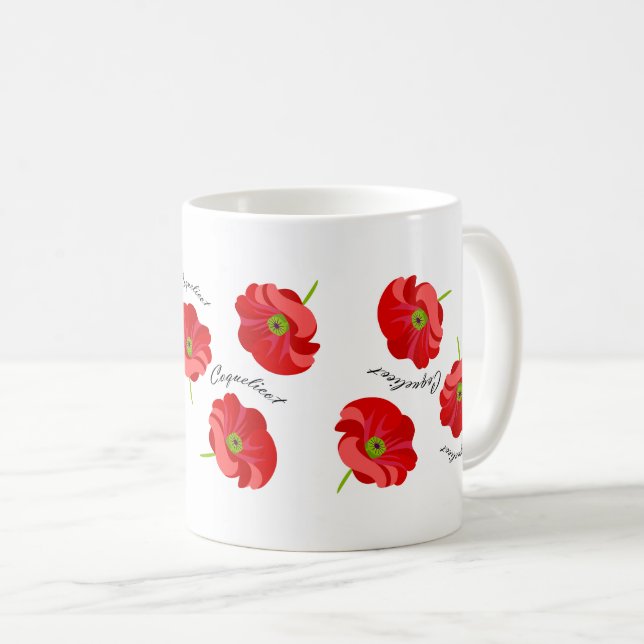 Taza De Café Amapolas rojas (Anverso derecho)