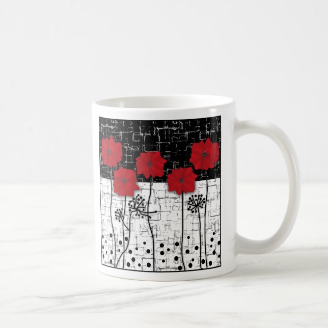 Taza De Café Amapolas rojas (Derecha)
