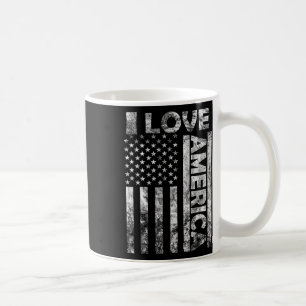 Taza De Café Amar a Estados Unidos Camisa Bandera Estadounidens