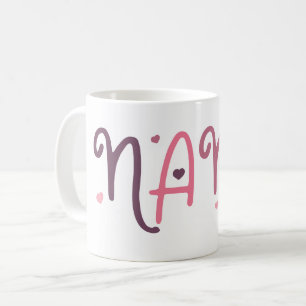 Taza De Café Amar a la abuela Corazones tipográficos