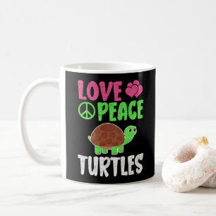 Taza De Café Amar a las tortugas por la paz aburrido zoológico