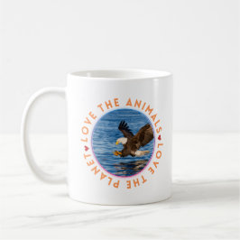 Taza De Café Amar a los animales amar al planeta Águila