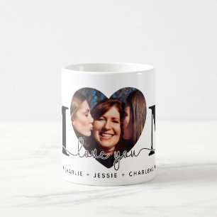 Taza De Café Amar a mamá Día de la Madre Fotografía Corazón