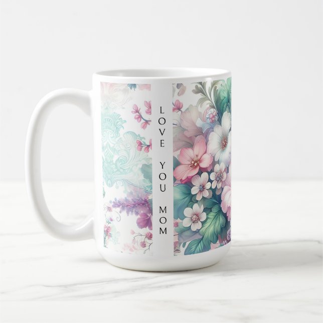 Taza De Café Amar a mamá | Flores acuáticas (Izquierda)