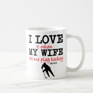 Taza De Café Amar a mi esposa jugar al hockey Mug