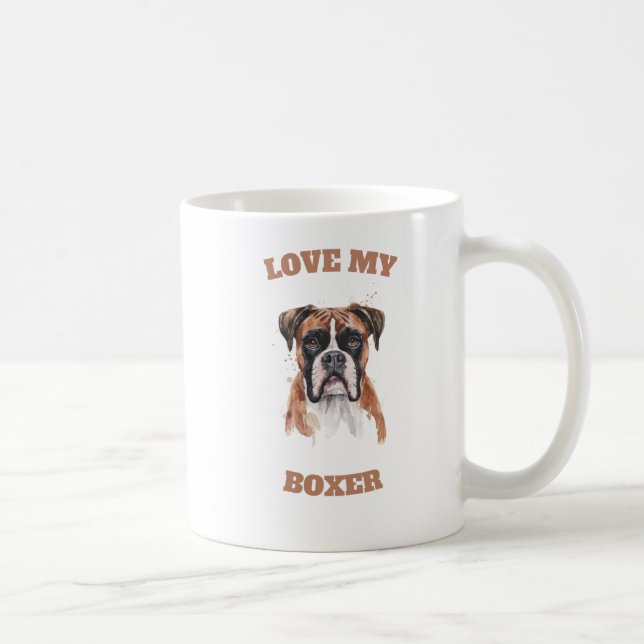 Taza De Café "Amar a mi perro de boxer (Derecha)